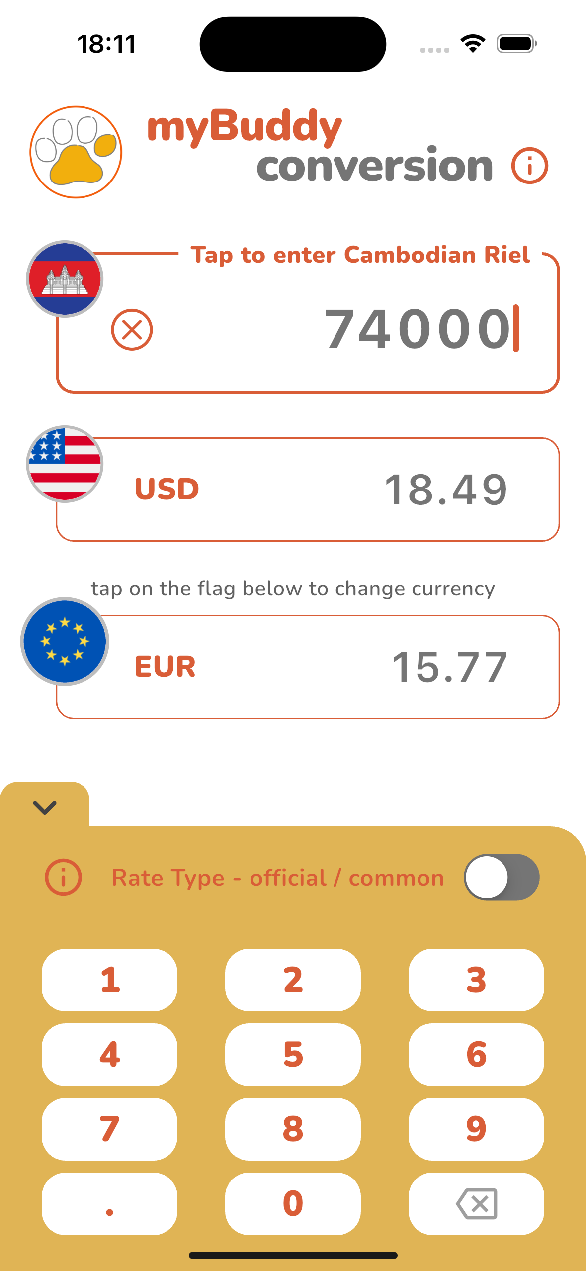 Real-time Conversion Screenshot